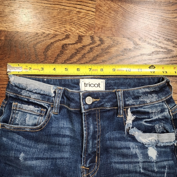 Tricot Distressed Blue Denim Jeans - Picture 5 of 6